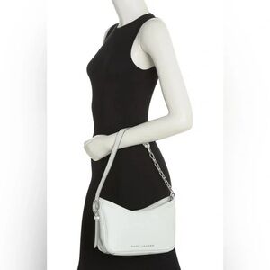 NWT Marc Jacobs | Calf Leather Tempo Baguette Gray Shoulder Bag $395